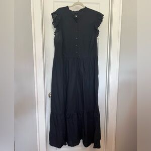 Who What Wear Black 100% Cotton Maxi Dress Size 2X